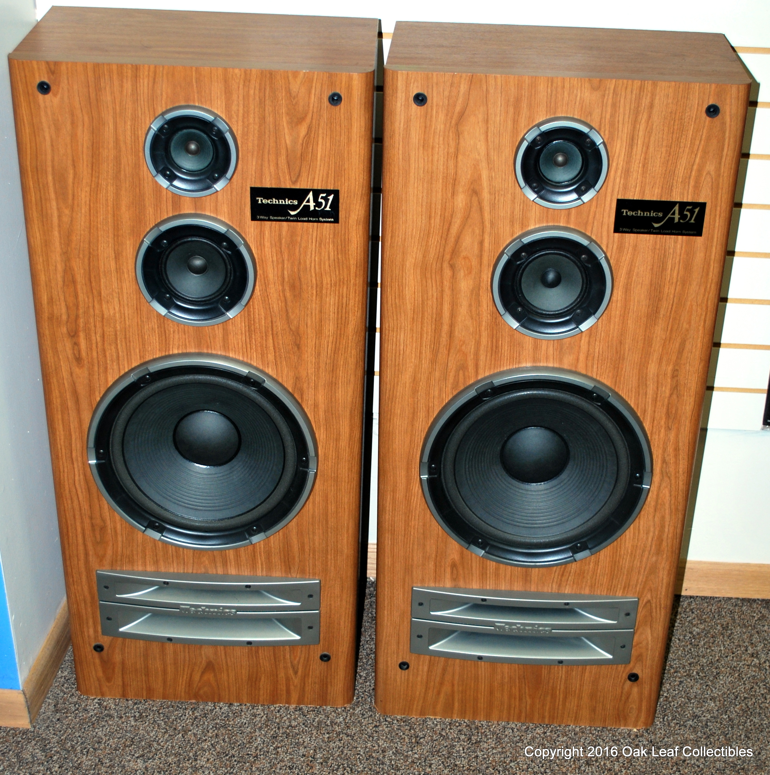 TECHNICS SBA51 3 WAY SPEAKER SYSTEM 200 W TESTED Work Well! eBay