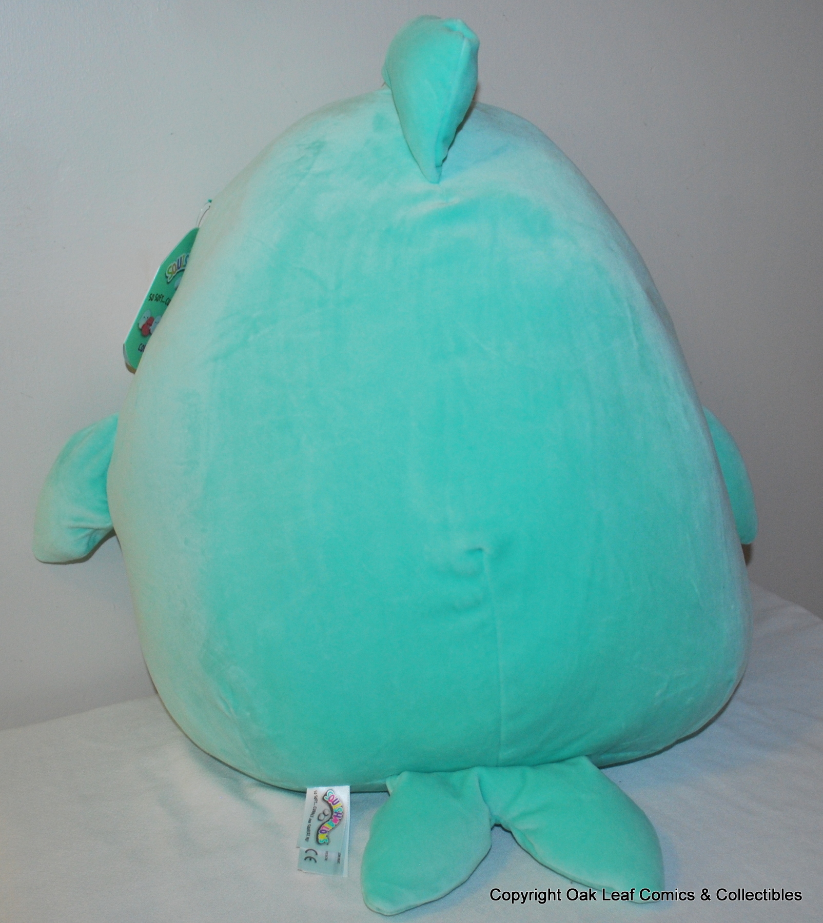 squishmallow 20cm perry dolphin fish plush pillow toy blue