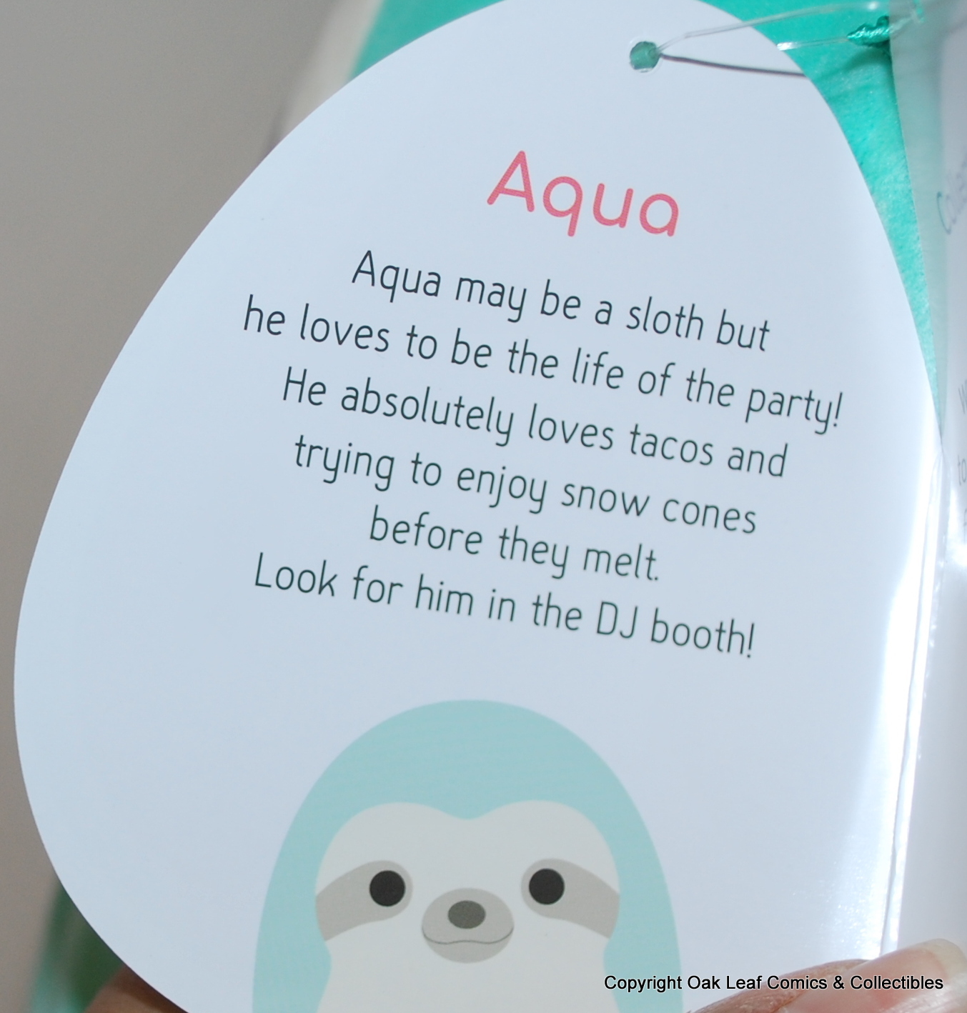aqua sloth squishmallow name