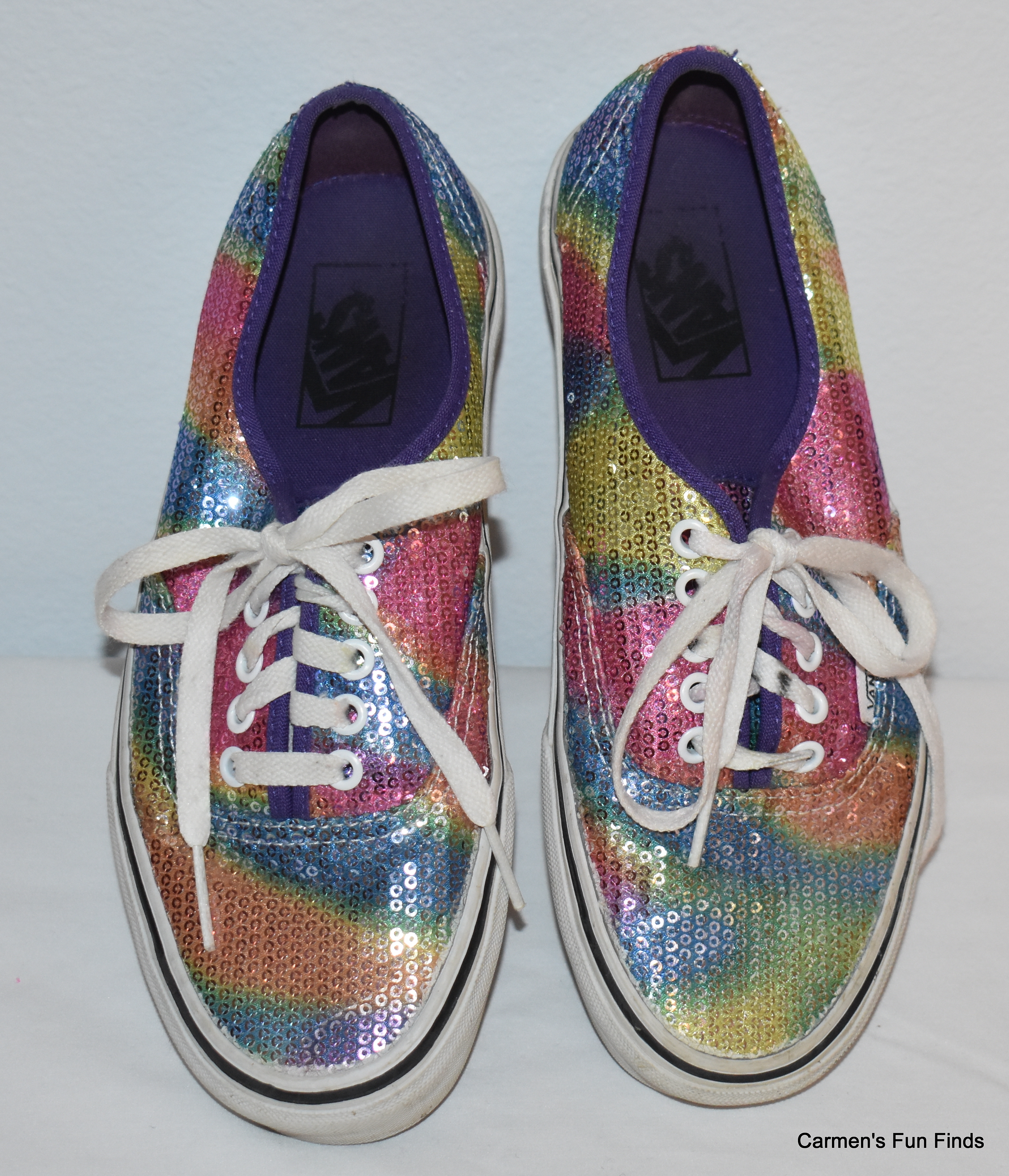 sequin vans womens