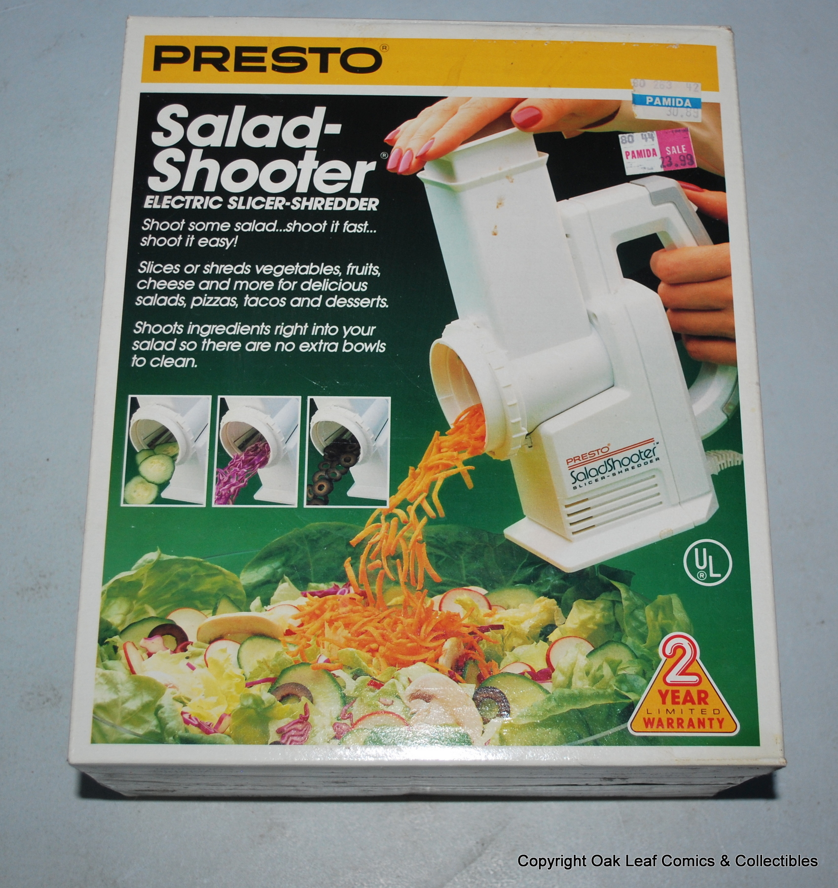 Vintage Presto Salad Shooter Electric Slicer Shredder 02910 New in Box