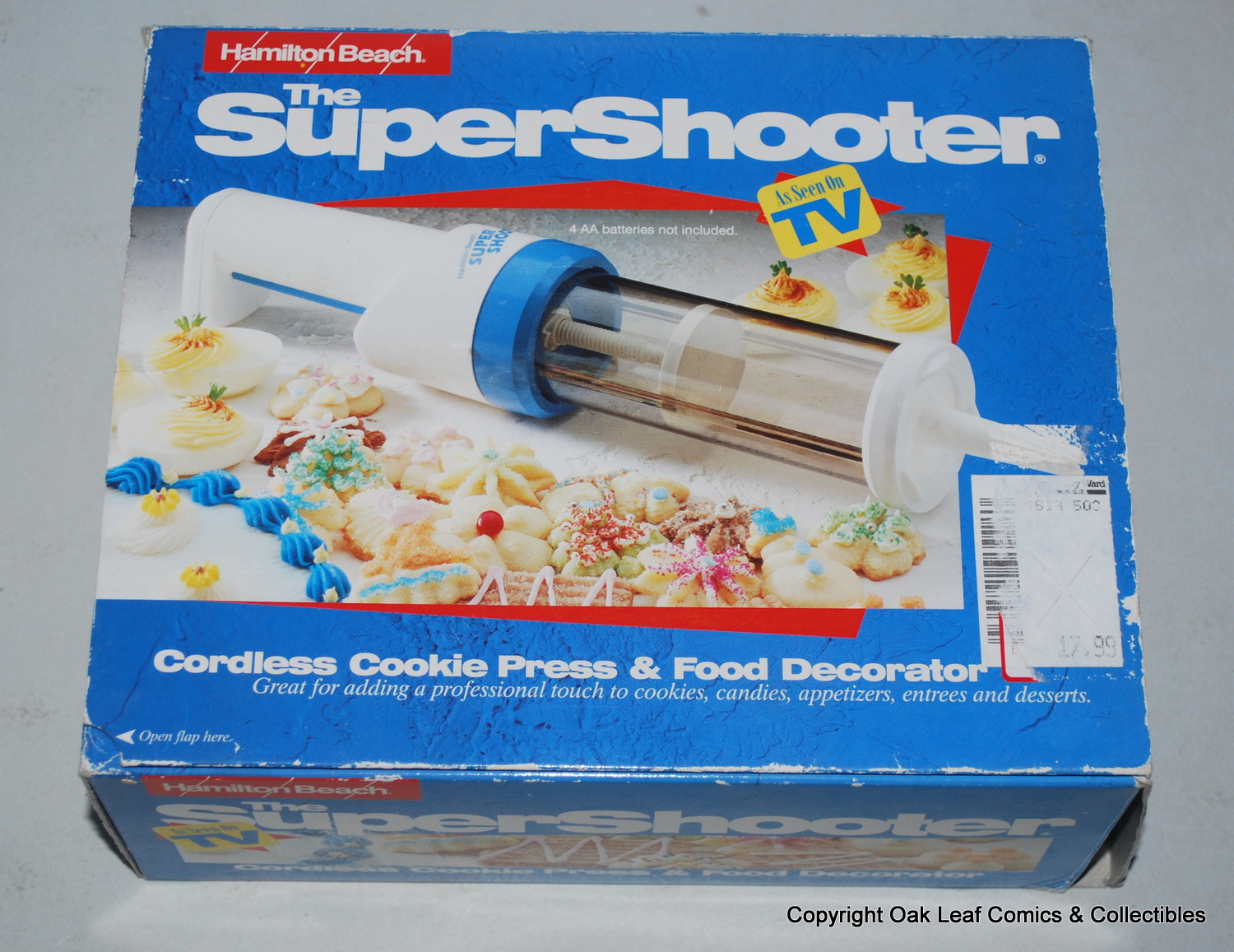 Super Shooter Cordless Cookie Press Model 80000 Hamilton Beach NEVER