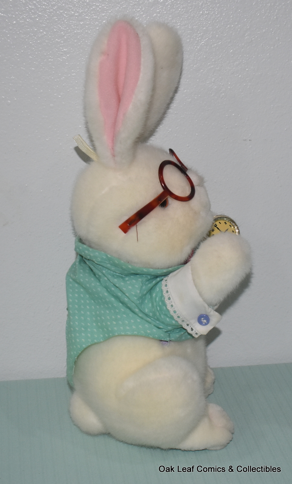 alice in wonderland stuffed white rabbit